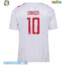 Camisa de time de futebol Dinamarca Christian Eriksen #10 Replicas 2º Equipamento Europeu 2024 Manga Curta